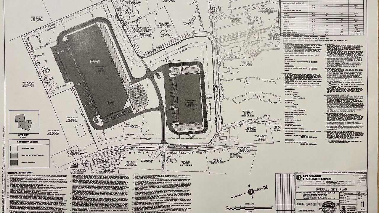 Warehouse plan for Southmoore Golf Course